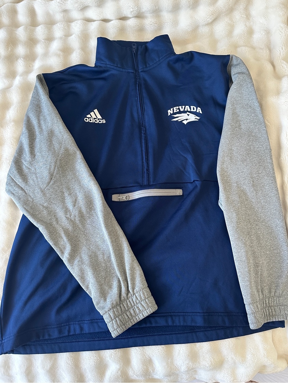 Adidas Nevada Wolf Pack Quarter-Zip Performance Pullover - Men’s Size XL